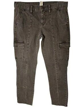 J.Crew City Fit Skinny Cargo Jeans Women’s 29 Black Stretch 6 Pocket